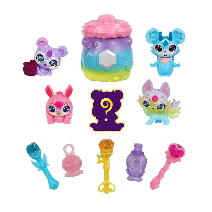 Die Magic Mixies Mixlings „Regenbogenzauber“-Bundle mit 5 exklusiven Mixlings mit einzigartigen Rege