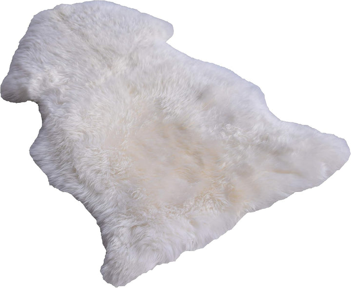 Naturasan Lammfell/Schaffell ökologisch gegerbt, Weiss (120-130 cm mit Nähten) Weiss 120 - 130 cm mi