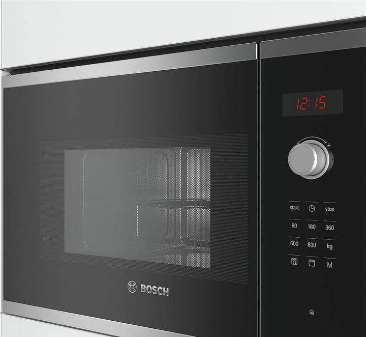Bosch bel523ms0 eingebaut 20L 800 W schwarz, Edelstahl – Mikrowelle (eingebaut, 20 L, 800 W, Rotatio