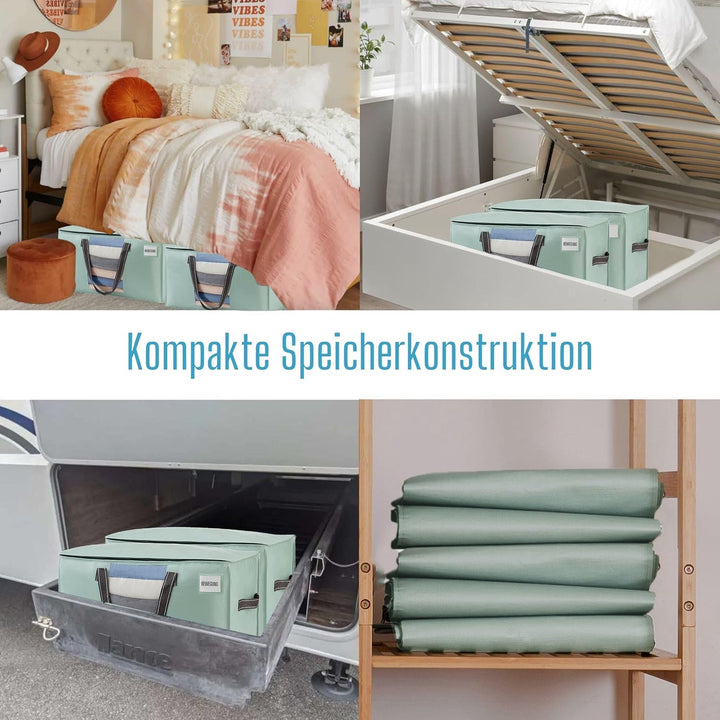 VENO 10er-Pack Umzugstaschen XXL(87 Liter) mit Sichtfenster, Faltbare Aufbewahrungstasche, Starke Gr