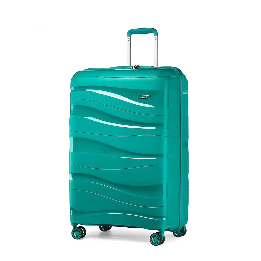 KONO Koffer Trolley 55cm Reisekoffer Leicht Hartschalenkoffer mit TSA Schloss Zwillingsrollen Rollko