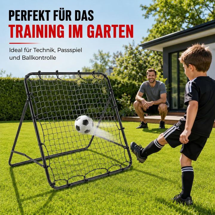 Trintion Fussball Rebound Netz Kinder und Jugendliche Tragbares Prellwand Verstellbar Fussballtor Ki