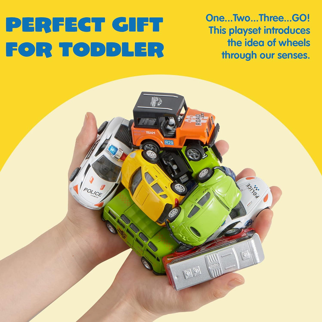 JOYIN 20 Stück Metall Zurückziehen Mini Spielzeugautos, Mini Die Cast Spielzeugautos Set, Pull Back