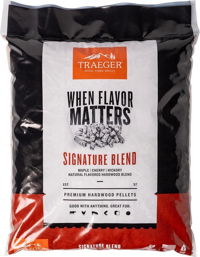 Traeger Grills Signature Blend 100% natürliche Holzpellets für Räucher- und Pelletgrills, BBQ, Backe