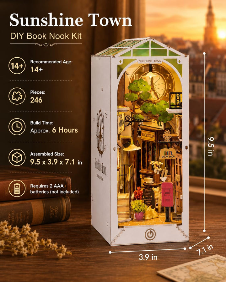 Rolife Book Nook Kits 3D Puzzles Holz Holzpuzzle Erwachsene DIY Bücherecke Holzmodelle Bausätze für