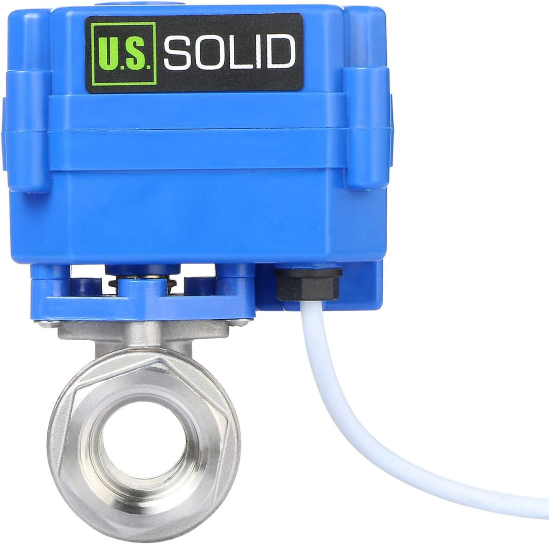 U.S. Solid 1/2" Motorkugelhahn Edelstahl Elektrische Zonenventil DN15, 9-24V AC/DC, 3 Drähte Edelsta