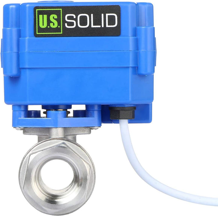 U.S. Solid 1/2" Motorkugelhahn Edelstahl Elektrische Zonenventil DN15, 9-24V AC/DC, 3 Drähte Edelsta