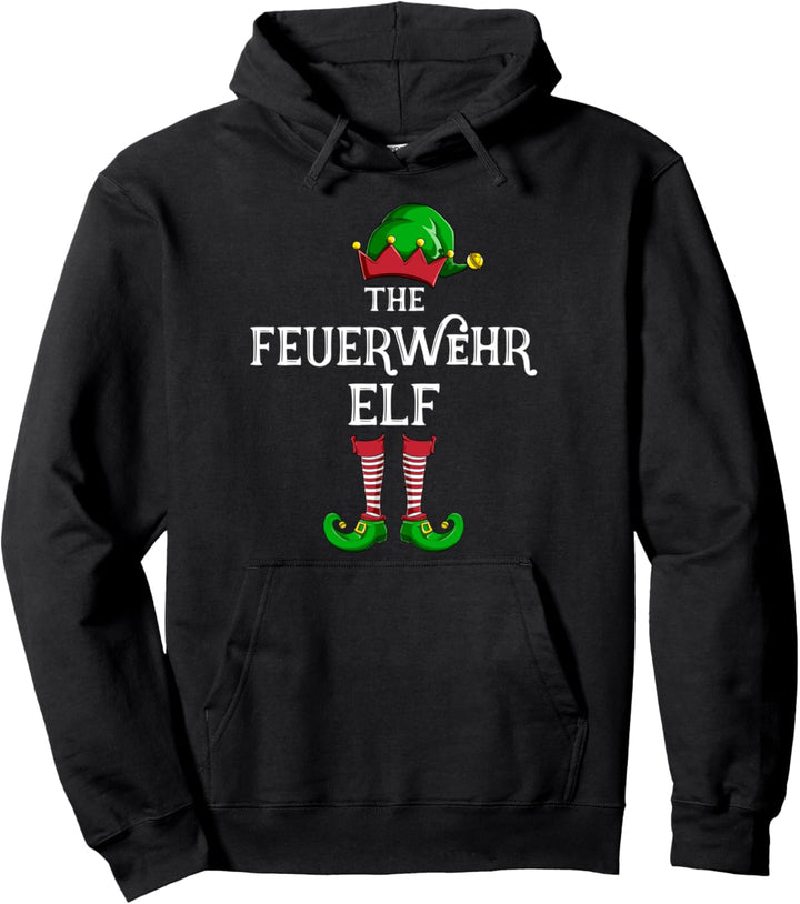 Feuerwehr Elf Partnerlook Familien Weihnachten Pullover Hoodie