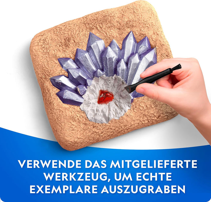 NATIONAL Geographic Mega Edelstein-Ausgrabungsset – Edelsteine & Kristalle Ausgrabungsset, Wissensch
