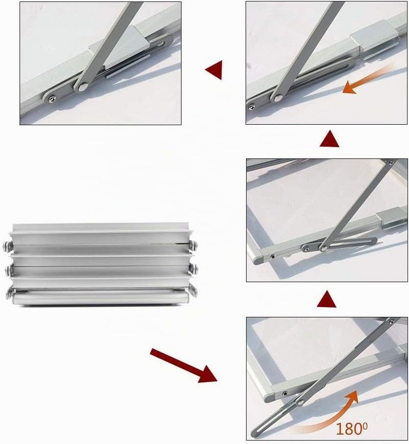 Faltbarer Prospektständer A4 Aluminium - Zeitschriftenständer, Literatur- &amp; Kataloghalter mit 6 Tasc