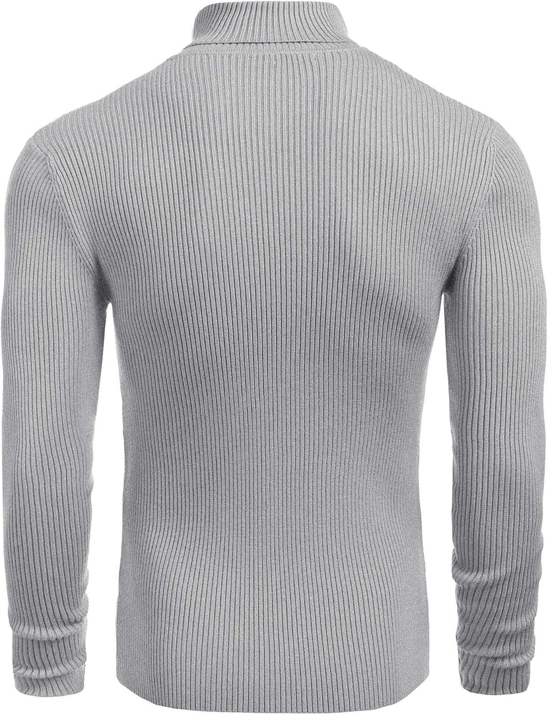 COOFANDY Herren Rollkragen Pullover Langarmshirt Feinstrick Sweater Rollkragen Freizeit Slim fit Bas