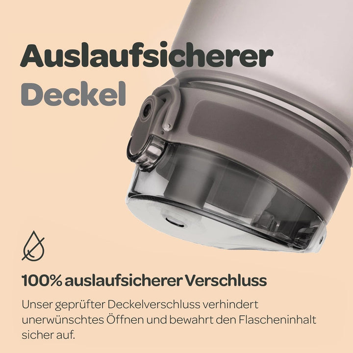 Hydracy Trinkflasche mit Fruchteinsatz - 500ml Wasserflasche - BPA-freie Trinkflasche mit Zeitmarkie
