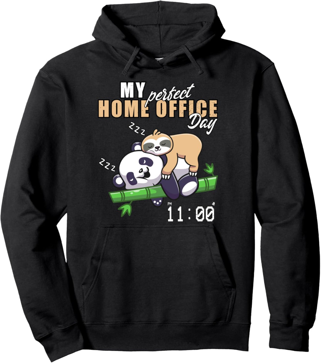 My perfect Home Office Day - Faultier Sloth Panda Pullover Hoodie