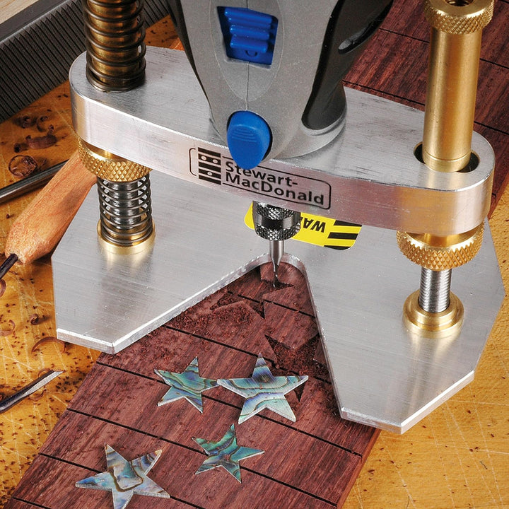 StewMac Präzisions-Fräsbasis, Dremel-kompatibel, für Gitarrenbau | Feinjustierung ermöglicht kontrol