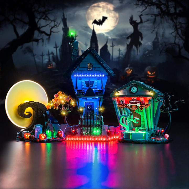 Licht Set Kompatibel mit Lego 21351 Tim Burtons Disney Film Nightmare Before Christmas Aktualisierte