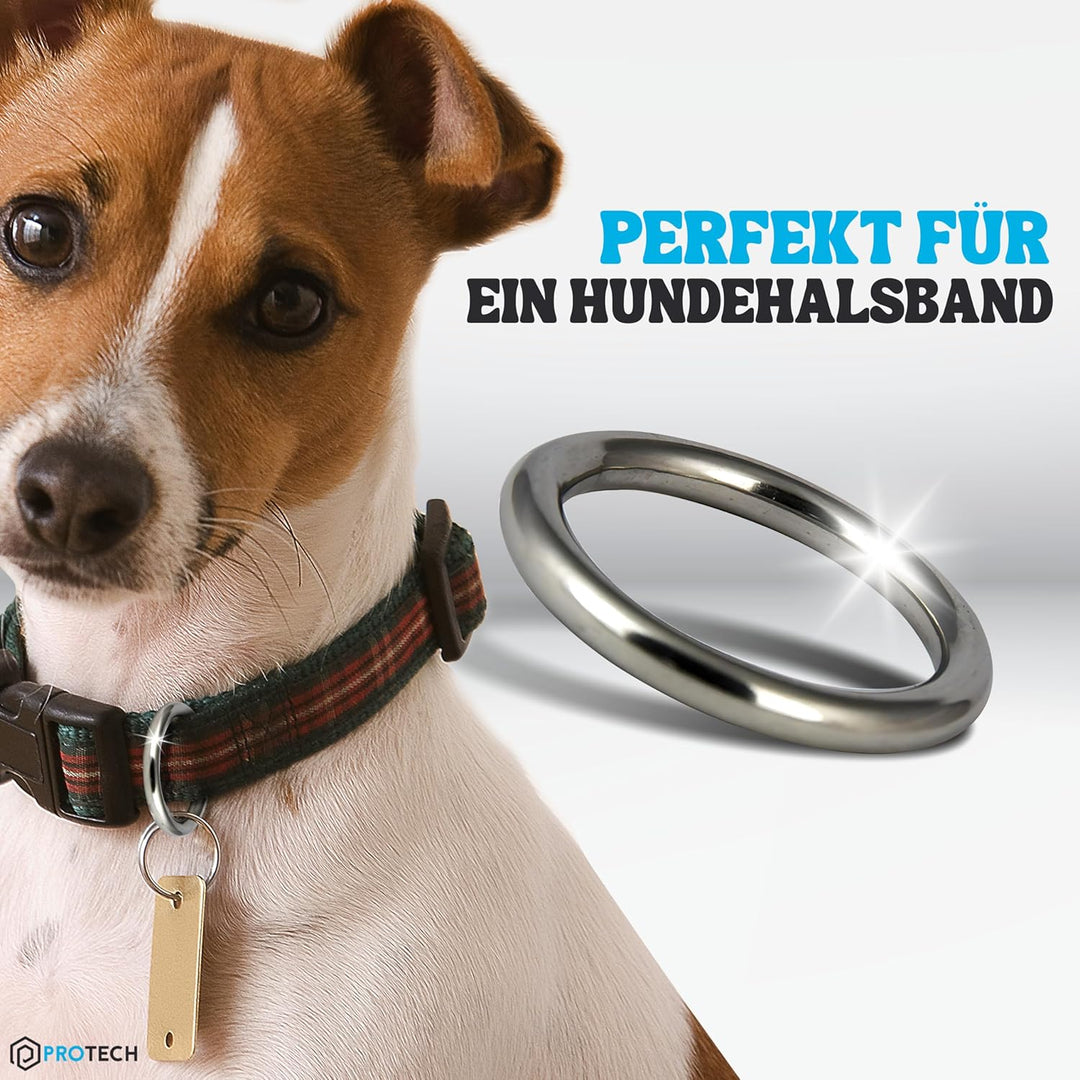 PROTECH 10 Stück O-Ring Edelstahlringe - Ring 12x70mm Rundringe aus rostfreiem Edelstahl A4 V4A gesc