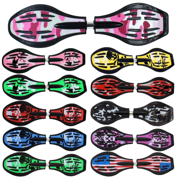 FunTomia Waveboard Original ABEC9 Kugellager inkl. Tasche - Bis 120kg - (Verschiedene Farbdesigns) P
