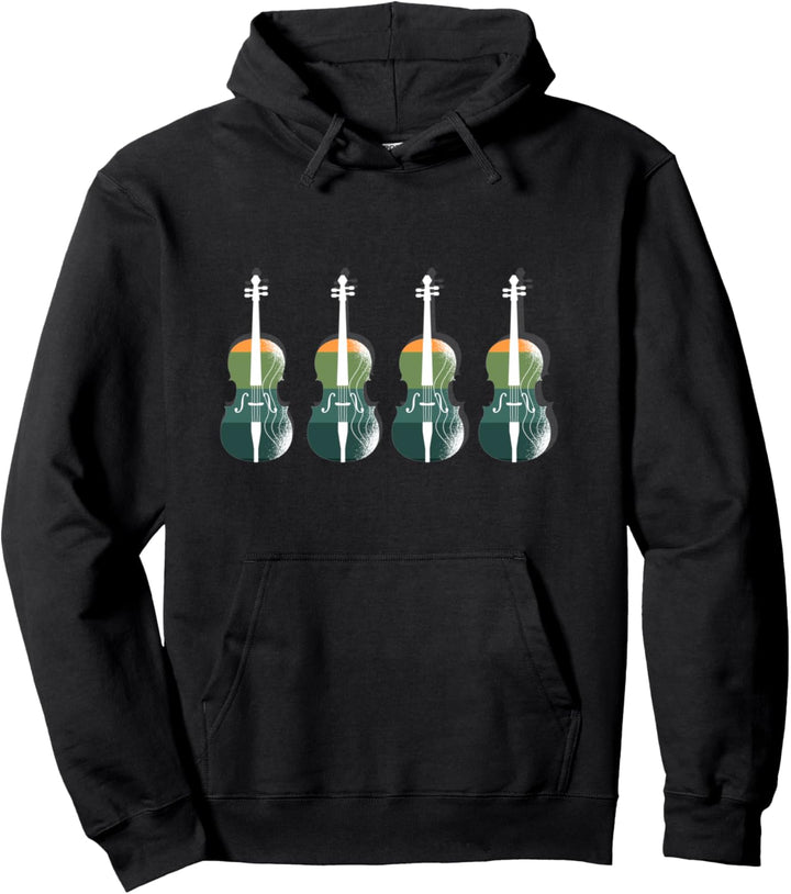 Vintage Geige Pullover Hoodie