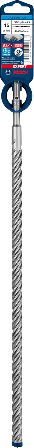 Bosch Professional 1x Expert SDS plus-7X Hammerbohrer (für Stahlbeton, Ø 15,00x465 mm, Zubehör Bohrh