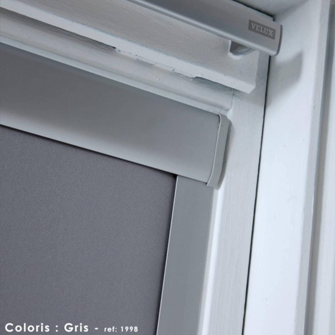 MADECOSTORE Dachrollo, kompatibel mit Velux – Weiss – L100 x H116 Modell S08 – Rahmen aus Aluminium
