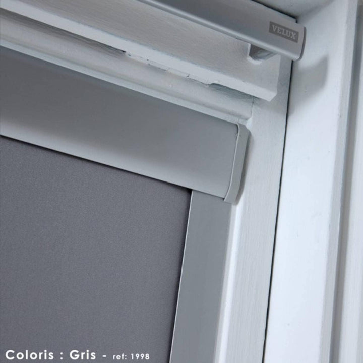 MADECOSTORE Dachrollo, kompatibel mit Velux – Weiss – L100 x H116 Modell S08 – Rahmen aus Aluminium