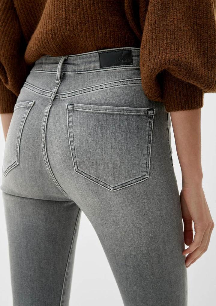 s.Oliver Damen Jeans, Annie Super Skinny Fit 32W / 34L Grau_meliert, 32W / 34L Grau_meliert