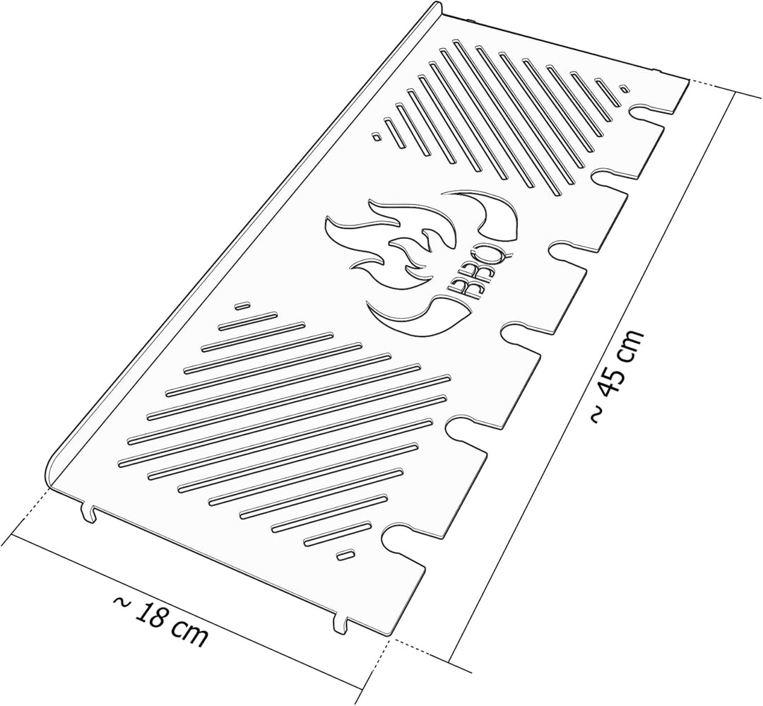 teileplus24 WR05 Multifunktions- Warmhalterost | für alle Rösle Videro G2 | Edelstahl | mit Logo & D