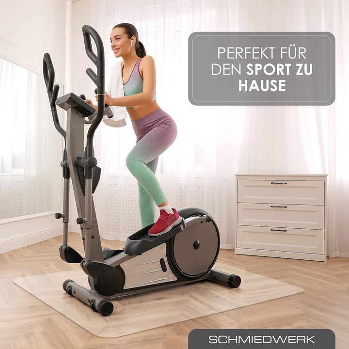 SCHMIEDWERK Bodenschutzmatte für Fitness und Sportgeräte - rutschfeste Unterlage für Crosstrainer, H