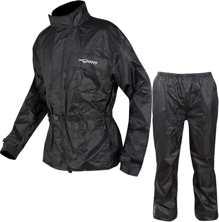 A-Pro Ganzkörper Wasserdicht Regenanzug Handschuhe Stiefel Motorradkombi Schwarz M M Schwarz, M Schw