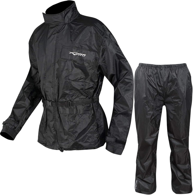 A-Pro Ganzkörper Wasserdicht Regenanzug Handschuhe Stiefel Motorradkombi Schwarz S S Schwarz, S Schw