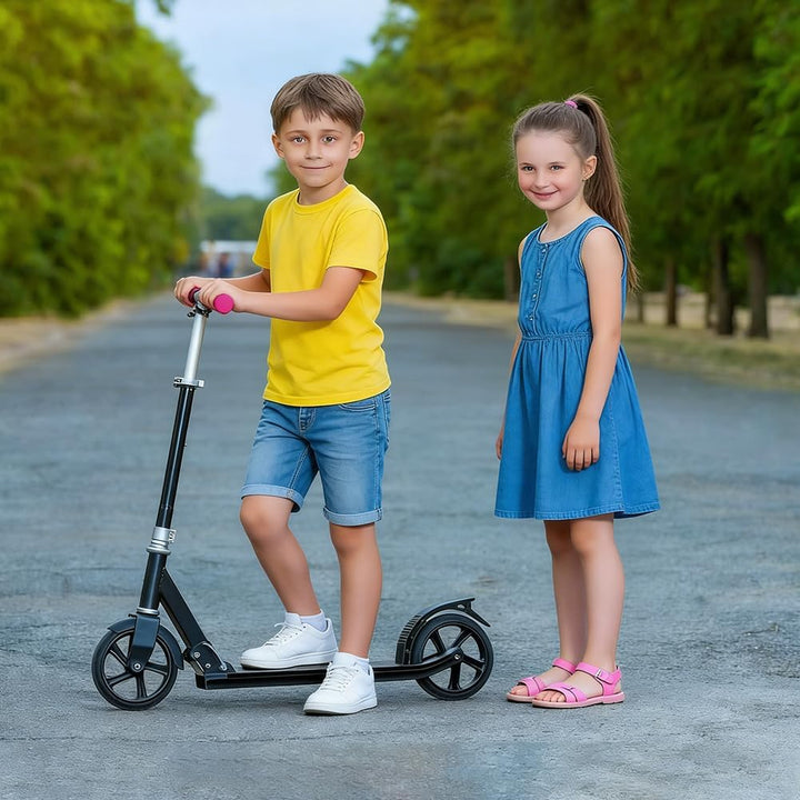 2 Stück 200mm Scooter Rollen, Ersatzreifen ScooterRäder mit ABEC-9 Lager, Anti-Rutsch Roller Räder,