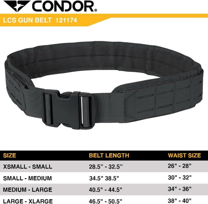Condor LCS Gun Belt Schwarz S, Schwarz S