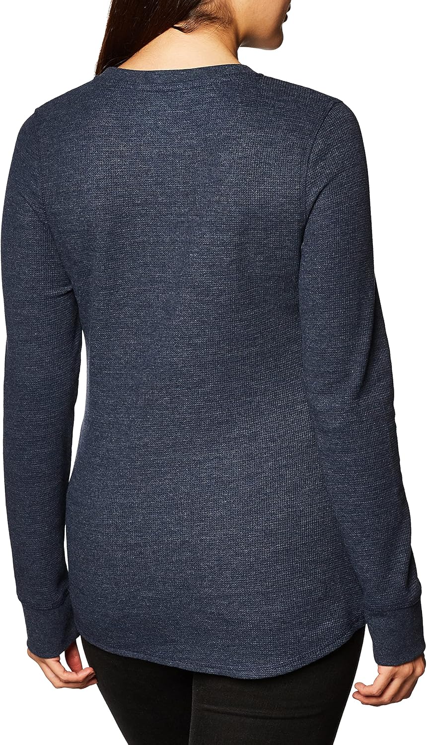 Dickies Damen Long Sleeve Crew Neck Thermal Arbeits-T-Shirt 1X Tinte Navy Single Dye, 1X Tinte Navy