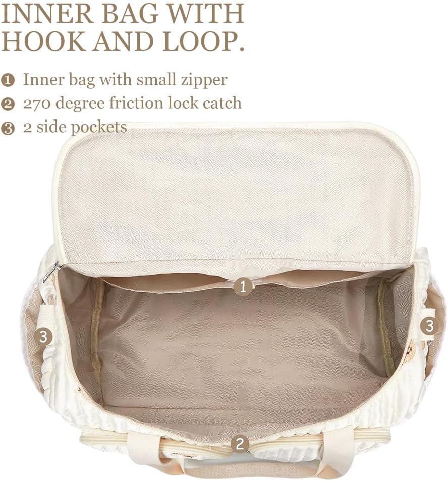 FARYODI Grosse Wickeltaschen Kliniktasche Geburt 48 × 22 × 26 cm, Vielseitige Wickeltasche für Mütte
