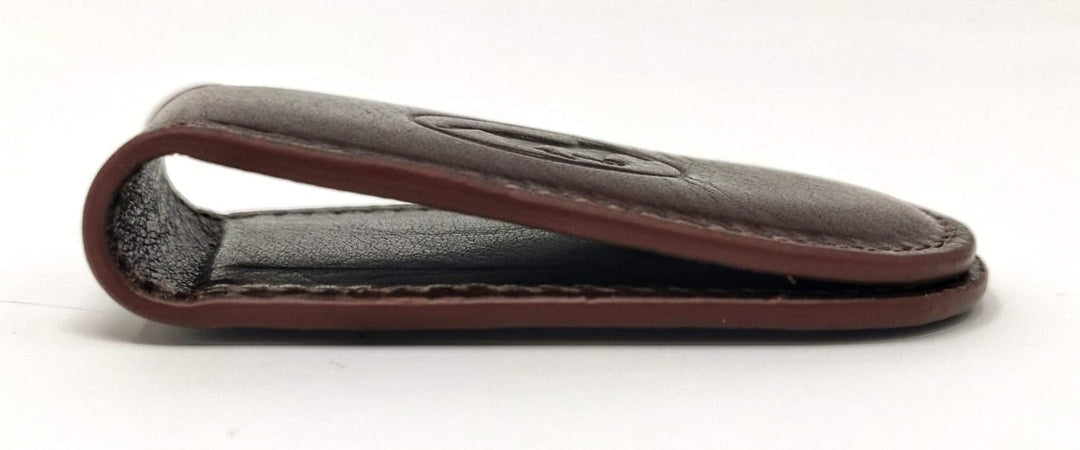 Mauro Pelletteria Magnetische Geldklammer aus Leder - Italienisches Premium-Handwerk Banknotenclip (