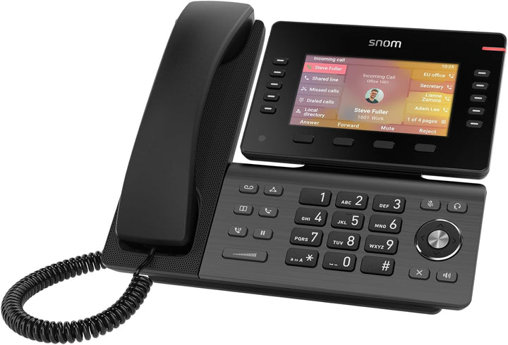 Snom D865 IP Telefon, SIP Tischtelefon, 5" IPS-Farbdisplay 1280 x 720 Pixel, 12 SIP-Identitäten, 10