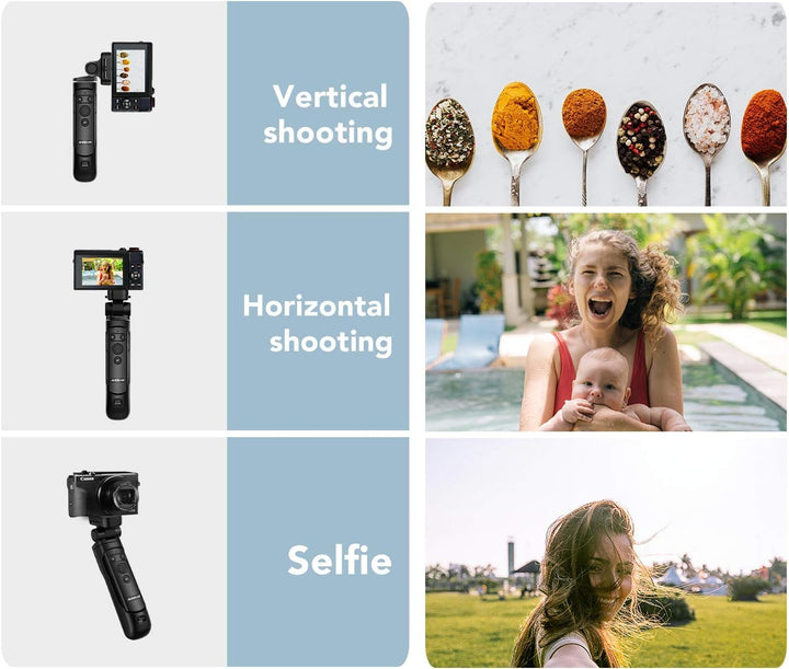 AODELAN Camera Stativ mit Fernbedienung Handgriff für Vlogging, Kompatibel mit Canon EOS RP, EOS R,