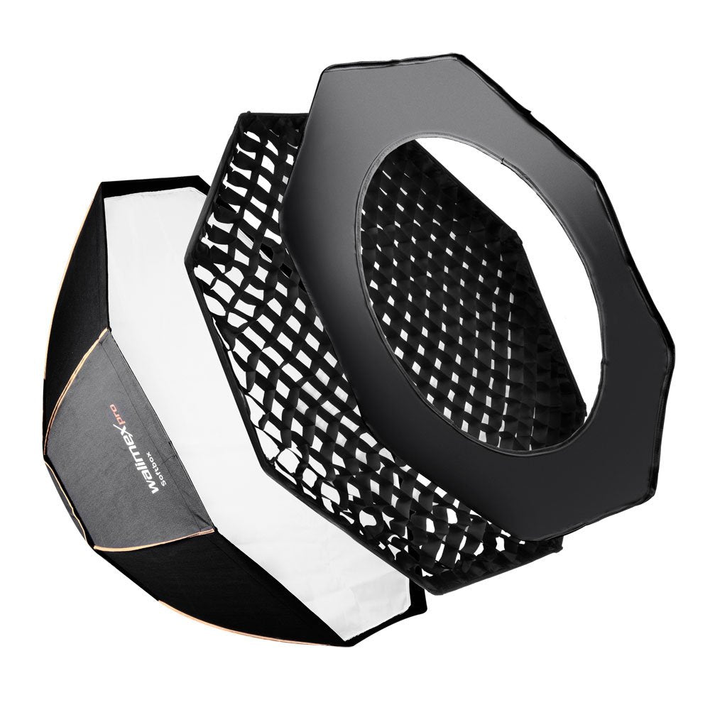 Walimex Pro Octagon Softbox PLUS Orange Line 90 cm Durchmesser für pro&K Walimex Pro&K, Walimex Pro&