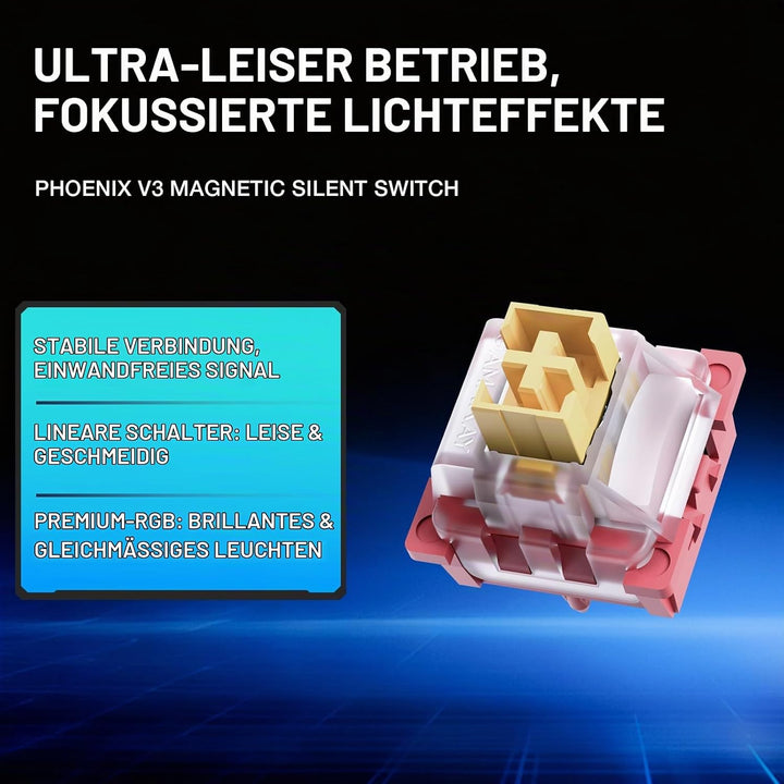 GK GAMAKAY Hall Effekt Magnetschalter, Linear Silent-Magnetschalter 0,005mm RT, nur für HE Gaming-Ta
