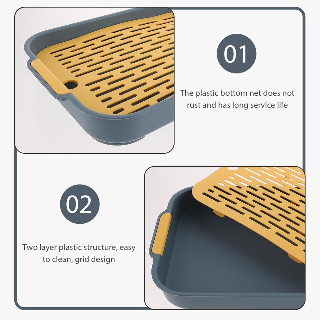 Generic Kaninchentoilette Für Kleintiere - Rechteckige Pet Cleaning Potty Für Hasen Meerschweinchen