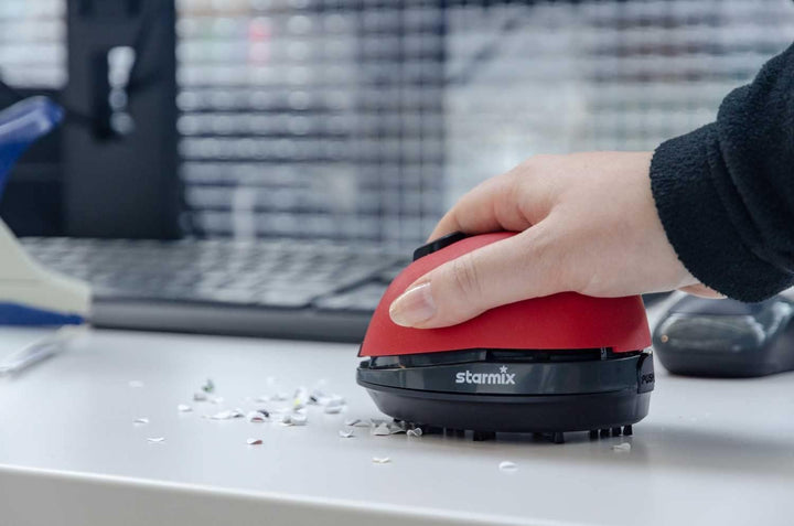 Starmix Mini Tisch-Staubsauger mit hoher Saugkraft I Akku Handstaubsauger für Krümel und ähnliches I