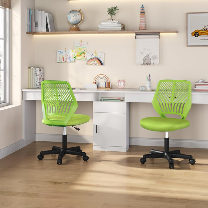 Yaheetech Bürostuhl Ergonomisch Schreibtischstuhl ohne Armlehnen Drehstuhl mit Rücklehne Arbeitsstuh