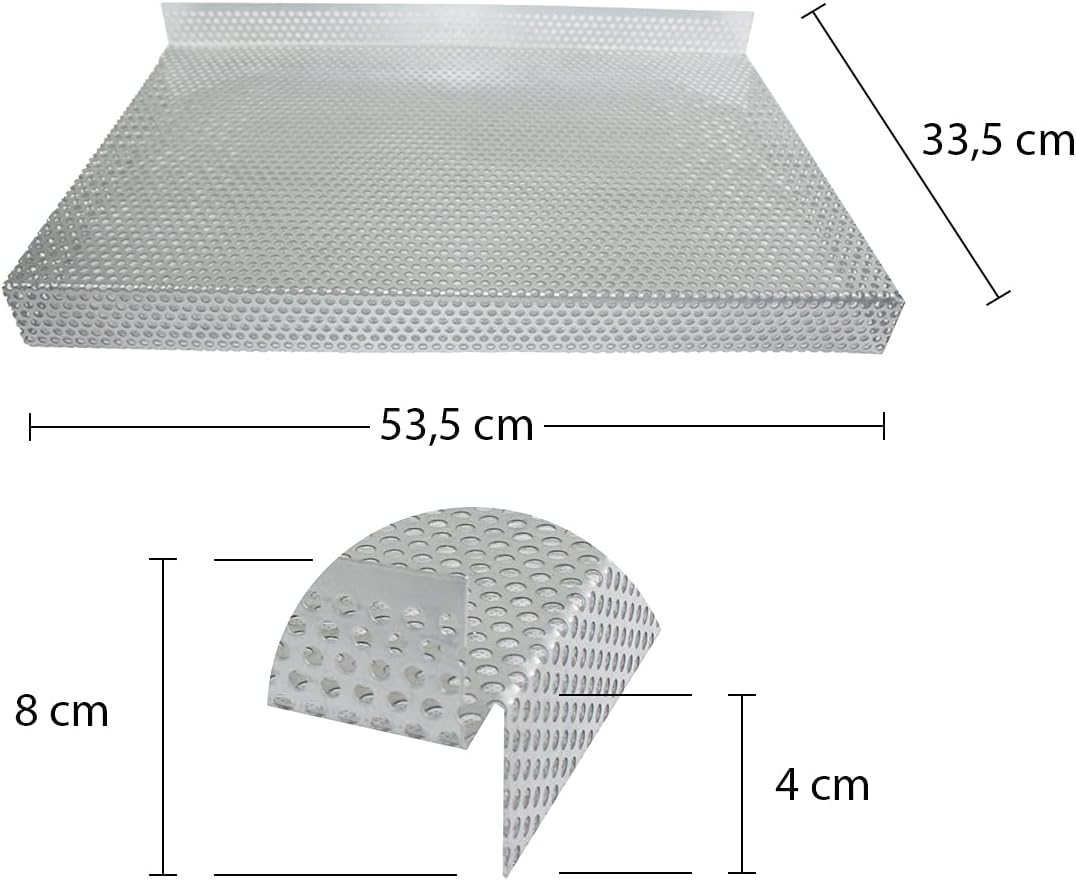 Aschekasten mit Kohlerost 54x34 cm zum Grillen, 54x34