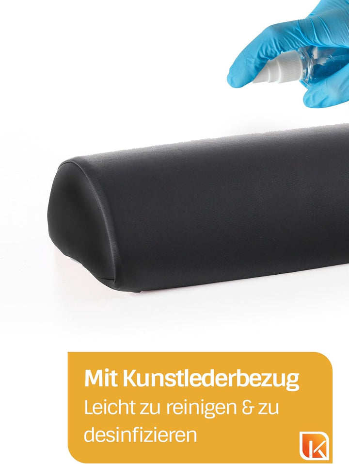 Dr. Paul Koch Halbrolle Aus Schaumstoff - Lagerungshilfe - Mit Pflegeleichtem Kunstlederbezug- 40 x