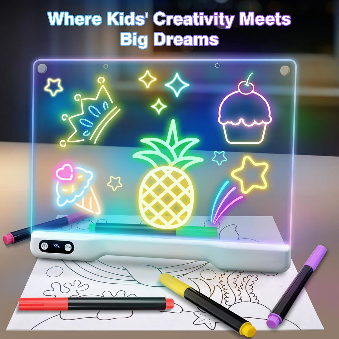 RealPlus LED Zeichenbrett 41cm Wiederaufladbar, 10 Lichtmodi Kindergeschenk