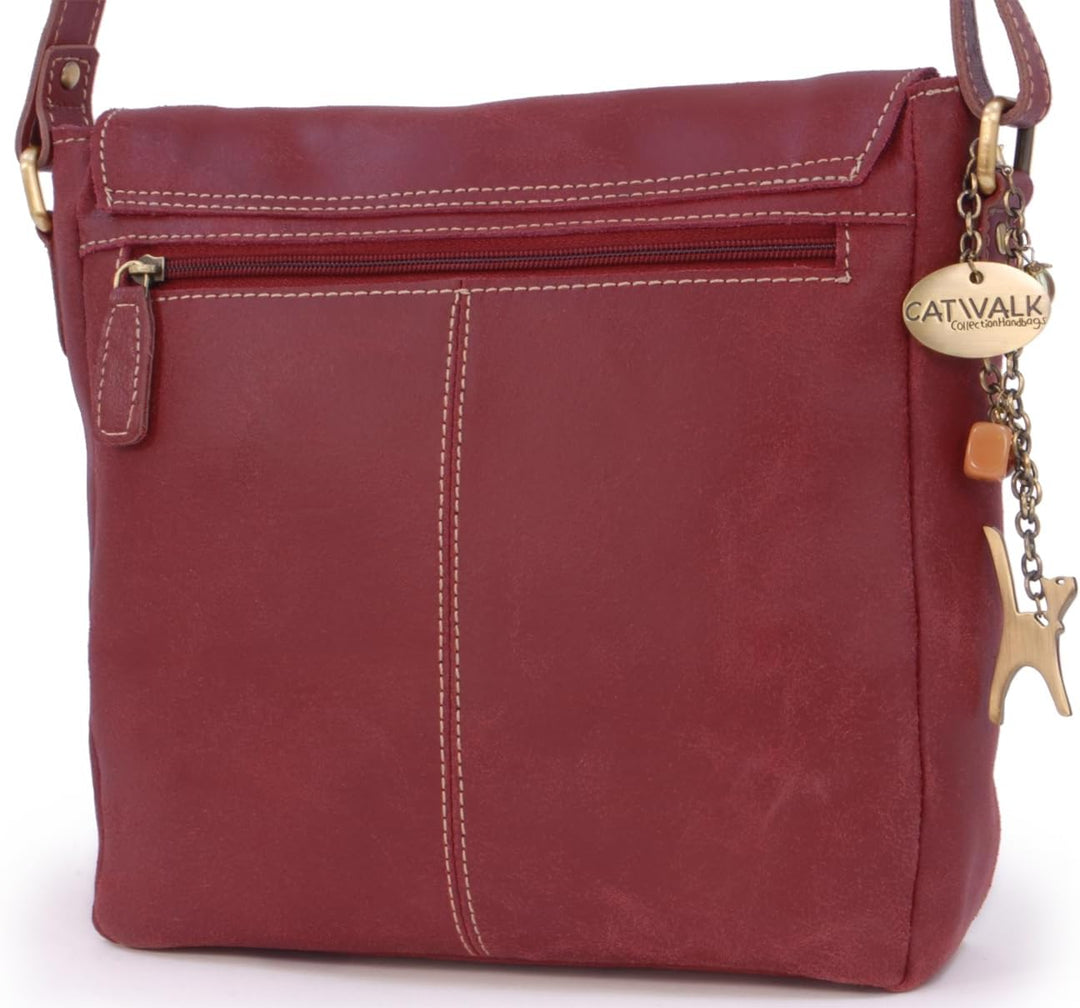 Catwalk Collection Handbags - Vintage Grobem Leder - CATWALK COLLECTION - Mittlere Grösse - Umhänget