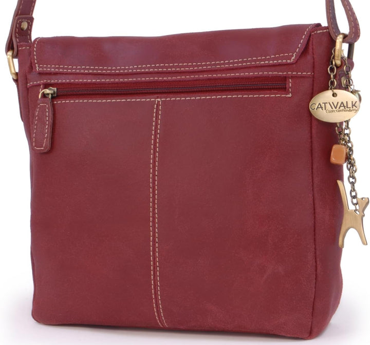 Catwalk Collection Handbags - Vintage Grobem Leder - CATWALK COLLECTION - Mittlere Grösse - Umhänget