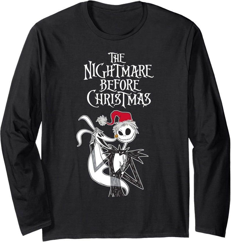 Disney The Nightmare Before Christmas Skellington and Zero Langarmshirt