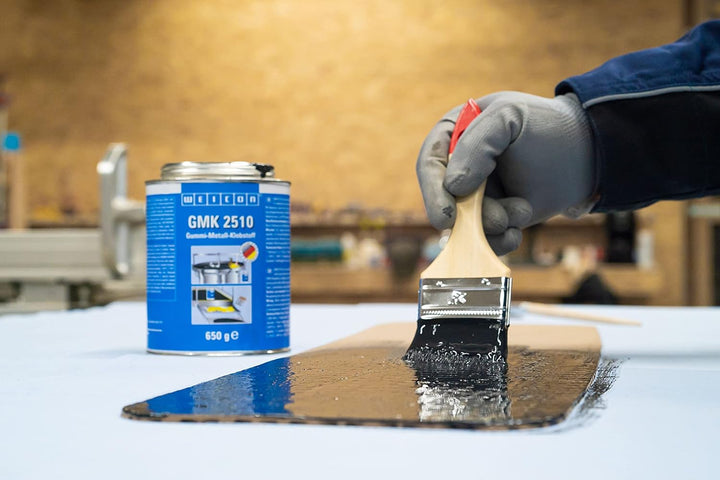 WEICON GMK 2510 Kontaktklebstoff 324 g haftstarker 2-Komponenten Kleber schwarz, 324 g