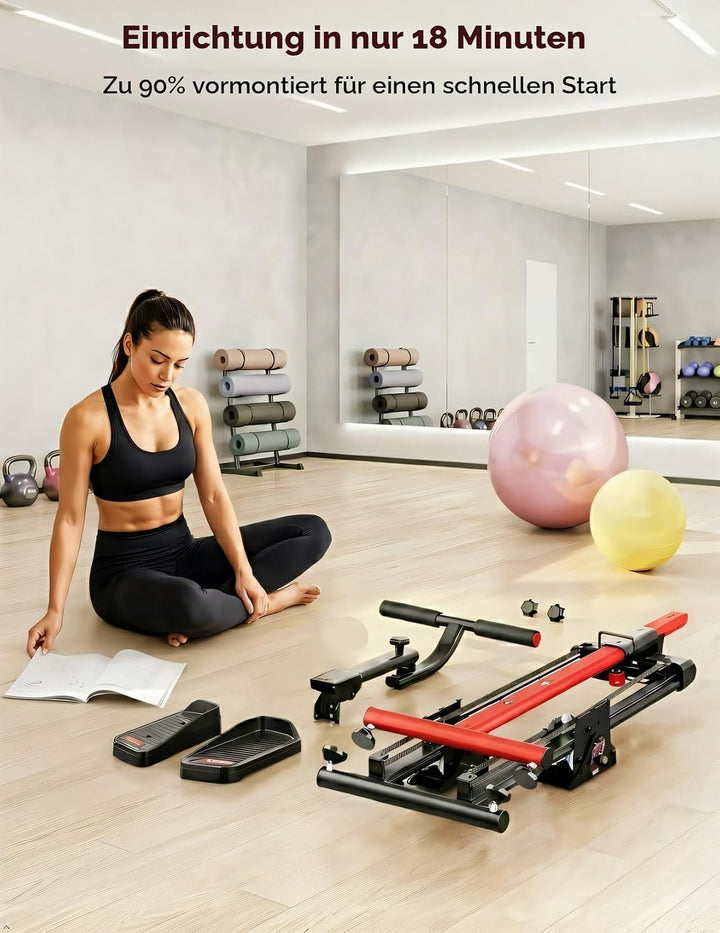 Treppenstepper Trainingsgerät, Verstellbarer Treppensteiger mit 3 Workout-Modi, klappbarer Cardio-St